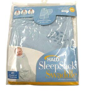 Halo SleepSack Swaddle Newborn 3-Way Adjustable Wearable Blanket 6-12 Lb Cotton